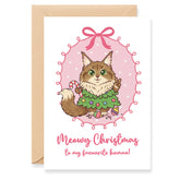 Cute  Christmas Greeting for Cat Lovers - Maine Coon